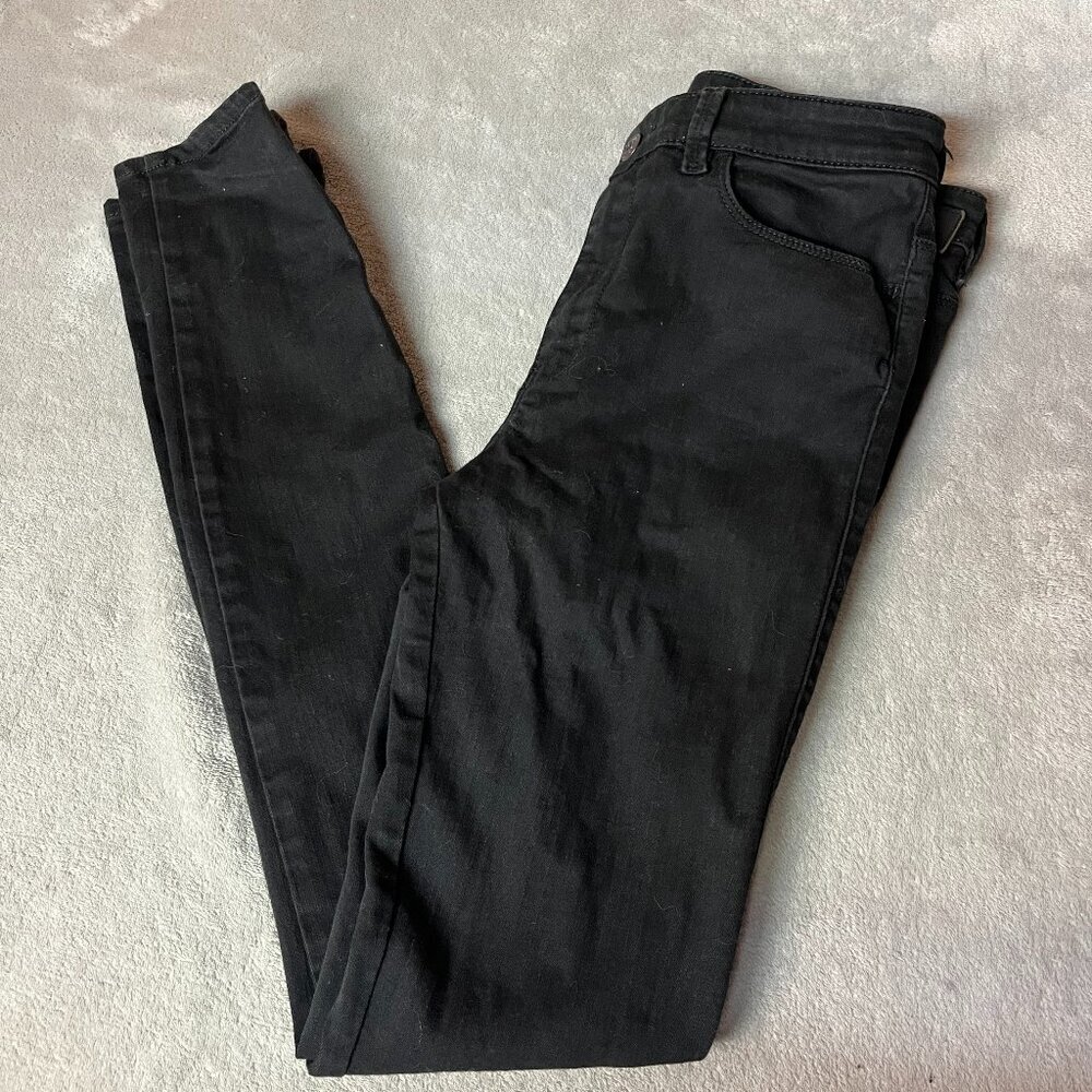 Diesel Skinzee-High Super Slim Skinny High Waist Black Denim Jeans
